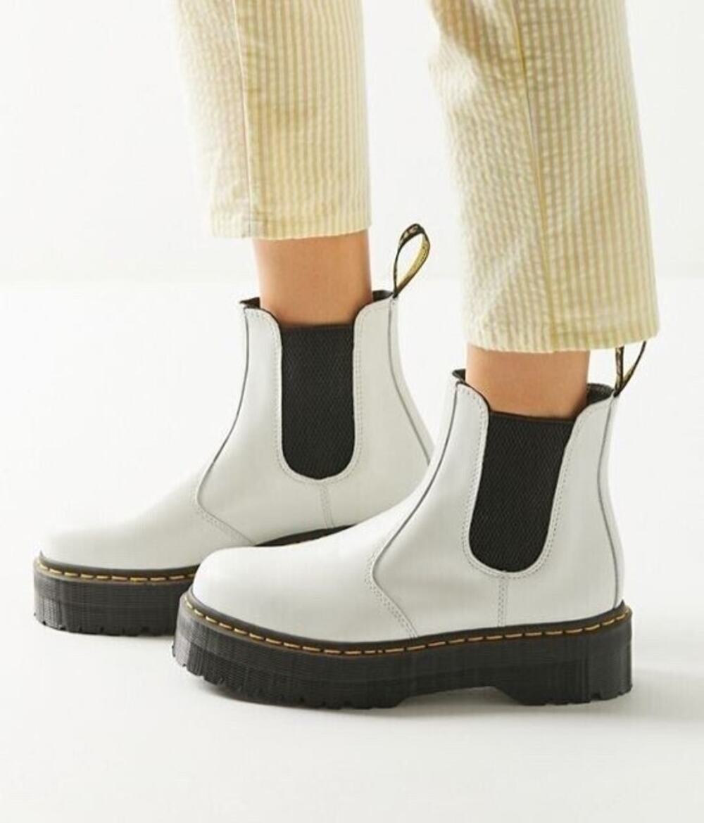 Dr. Martens 2976 Quad White Platform Chelsea Boots US 9 Men’s / 10 Women’s EU 42
